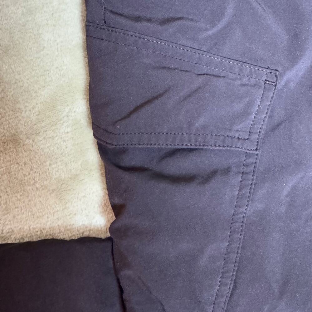 Eddie Bauer Cargo Fleece Lined Pants Hiking Outdoor Utility Zip Pocket P16 - Picture 3 of 11